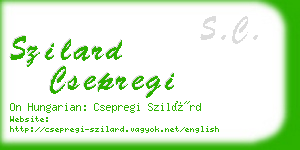 szilard csepregi business card